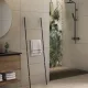 Sapho Gedy KENTA támasztható törölközőtartó 450x1610x21 mm, fekete/bambusz 303141