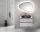 Sapho Elena LED tükör 68x96 cm, matt fekete kerettel 30574CI