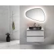 Sapho Elena LED tükör 68x96 cm, matt fekete kerettel 30574CI
