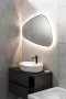 Sapho Elena LED tükör 68x96 cm, matt fekete kerettel 30574CI