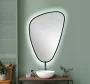 Sapho Elena LED tükör 68x96 cm, matt fekete kerettel 30574CI