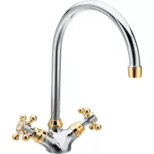   Sapho Reitano Antea álló konyhai csaptelep 275 mm, króm/arany 3092
