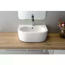   Sapho Kerasan Flo kerámiamosdó 50x40 cm csaplyukkal és túlfolyóval, fehér 314101