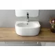 Sapho Kerasan Flo kerámiamosdó 50x40 cm csaplyukkal és túlfolyóval, fehér 314101