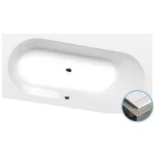   Polysan Astra WR aszimmetrikus SLIM akril kád 165x90x48 cm, jobbos / fehér 31611S
