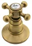 Sapho Reitano Antea 3 részes mosdó csaptelep, retró kifolyóval, automata leeresztővel, bronz 3226