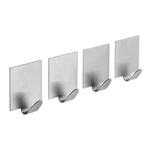 Sapho 4 db öntapadós fogas, matt inox 33209