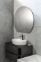Sapho Dara Cut kerek LED-es fürdőszobai tükör páramentesítő fűtőszállal.