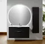 Sapho Dara Cut kerek LED-es fürdőszobai tükör páramentesítő fűtőszállal.