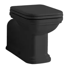   Sapho Kerasan Waldorf Vario kifolyású álló kerámia WC 37x65 cm, matt fekete 411631