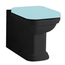   Sapho Kerasan Waldorf Vario kifolyású kombi kerámia WC 40x68 cm, matt fekete 411731