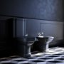 Sapho Kerasan Waldorf Vario kifolyású kombi kerámia WC 40x68 cm, matt fekete 411731