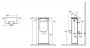 Sapho Kerasan Waldorf kerámia piszoár szifonnal 44x124,5x34 cm, hátsó bekötéssel, matt fekete 413131