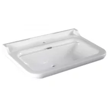   SAPHO Kerasan Waldorf kerámia mosdó 80x55 cm csapfurattal és túlfolyóval, fehér 4141K1