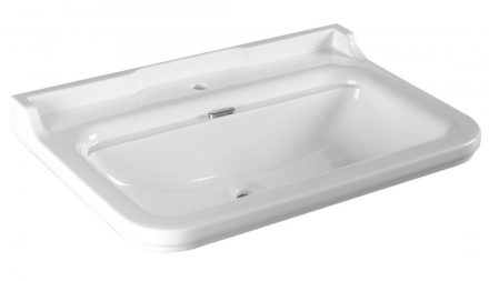 SAPHO Kerasan Waldorf kerámia mosdó 80x55 cm csapfurattal és túlfolyóval, fehér 4141K1