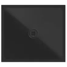   Sapho GSI Extra Flat kerámia zuhanytálca 90x80x2 cm, matt fekete 46090826