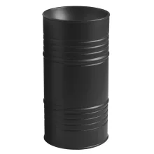   Sapho Kerasan Barrel álló kerámiamosdó szifonnal 45x90 cm, matt fekete 4742K31