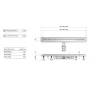 Sapho Omp Tea Renova Eco Line padlóösszefolyó inox ráccsal 940 mm, inox 4943.304.8C