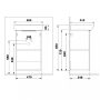 Sapho Bruckner Neon 1 ajtós fali mosdótartószekrény 47x71 cm fehér 500.112.0
