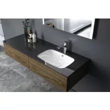   Sapho Nuvo beépíthető kerámia mosdó 55x38 cm, fehér 50354