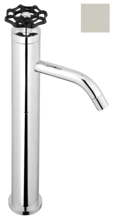 Sapho Reitano Industry magasított mosdó csaptelep, leeresztő nélkül, nikkel/fekete 5102LTT8