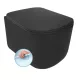 Sapho Kerasan Tribeca mélyöblítésű fali kerámia WC 35x54 cm RIMLESS, matt fekete 511431