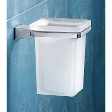 Sapho GLAMOUR fogkefetartó, króm/szatén üveg 5710