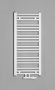 Bruckner Albrecht fürdőszobai radiátor 400x930, központi csatlakozással, fehér 600.111.4