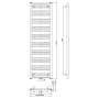 Sapho Bruckner Albrect acél radiátor középső bekötéssel 400x1570 mm, króm 600.113.1