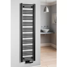   Bruckner Albrecht fürdőszobai radiátor 400x1570 mm, központi csatlakozással, matt fekete 600.113.6