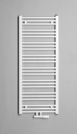 Bruckner Albrecht fürdőszobai radiátor 500x1250, központi csatlakozással, fehér 600.114.4