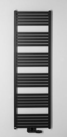 Bruckner Grunt acél fürdőszobai radiátor középső bekötéssel 50x161 cm, matt fekete 600.123.6
