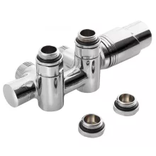   Sapho Bruckner Wicher Combi csatlakozókészlet termosztátos szeleppel 50 mm, króm 600.331.1
