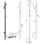 Bemeta Vertex elektromos törölközőszárító rúd 1180 mm, matt fekete 704151010
