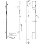 Bemeta Vertex elektromos törölközőszárító rúd 1180 mm, fényes ezüst 704151011