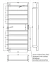 Bemeta Laderra elektromos törölközőszárító radiátor 450x960 mm digitális termosztáttal, fekete.