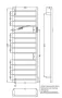 Bemeta Laderra elektromos törölközőszárító radiátor 450x1320 mm, fehér.