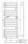 Bemeta Laderra elektromos törölközőszárító radiátor 600x1680 mm digitális termosztáttal, fehér.