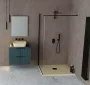 Polysan Flexia öntött márvány zuhanytálca 90 cm, matt bézs 71546.81