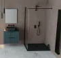 Polysan Flexia öntött márvány zuhanytálca 100x100 cm, matt antracit 71552.51