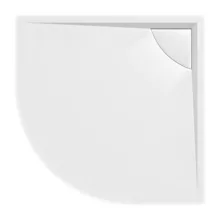   Polysan Lussa öntött márvány negyedköríves zuhanytálca 90x90 cm fehér 71602