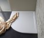 Polysan Lussa öntött márvány negyedköríves zuhanytálca 90x90 cm fehér 71602