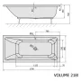 Polysan Mimoa beépíthető akril kád 170x80x39 cm kádláb nélkül, szürke 71713.30