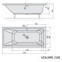 Polysan Mimoa beépíthető akril kád 170x80x39 cm kádláb nélkül, fehér 71713