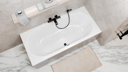Polysan LEVANA akril beépíthető kád 170x80x39cm, fehér 71745