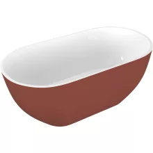   Polysan Reduta szabadon álló öntöttmárvány kád 171x81 cm, fehér/matt barna 71842.72
