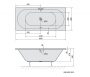Polysan Viva B akril kád 185x80x47 cm, fehér 71968