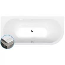   POLYSAN VIVA L Slim akril kád 185x80x47 cm, balos / fehér 72099S