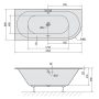 POLYSAN VIVA L Slim akril kád 185x80x47 cm, balos / fehér 72099S