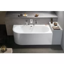   Polysan Viva R Monolith jobb sarokhoz illeszthető akril kád 180x75 cm, fehér 72129M